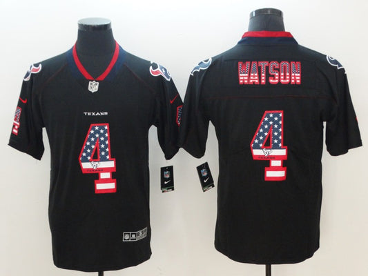 Men's Houston Texans Deshaun Watson #4 Black Authentic Game Jersey1