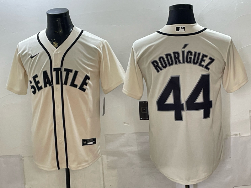 Men's Seattle Mariners Julio Rodriguez #44 Cream Alternate Replica Jersey