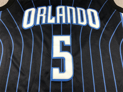 Men's Orlando Magic Paolo Banchero #5 Black 2022/23 Swingman Jersey1 - Icon Edition