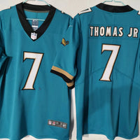 Men's Jacksonville Jaguars Brian Thomas Jr #7 Teal Alternate Game Jersey