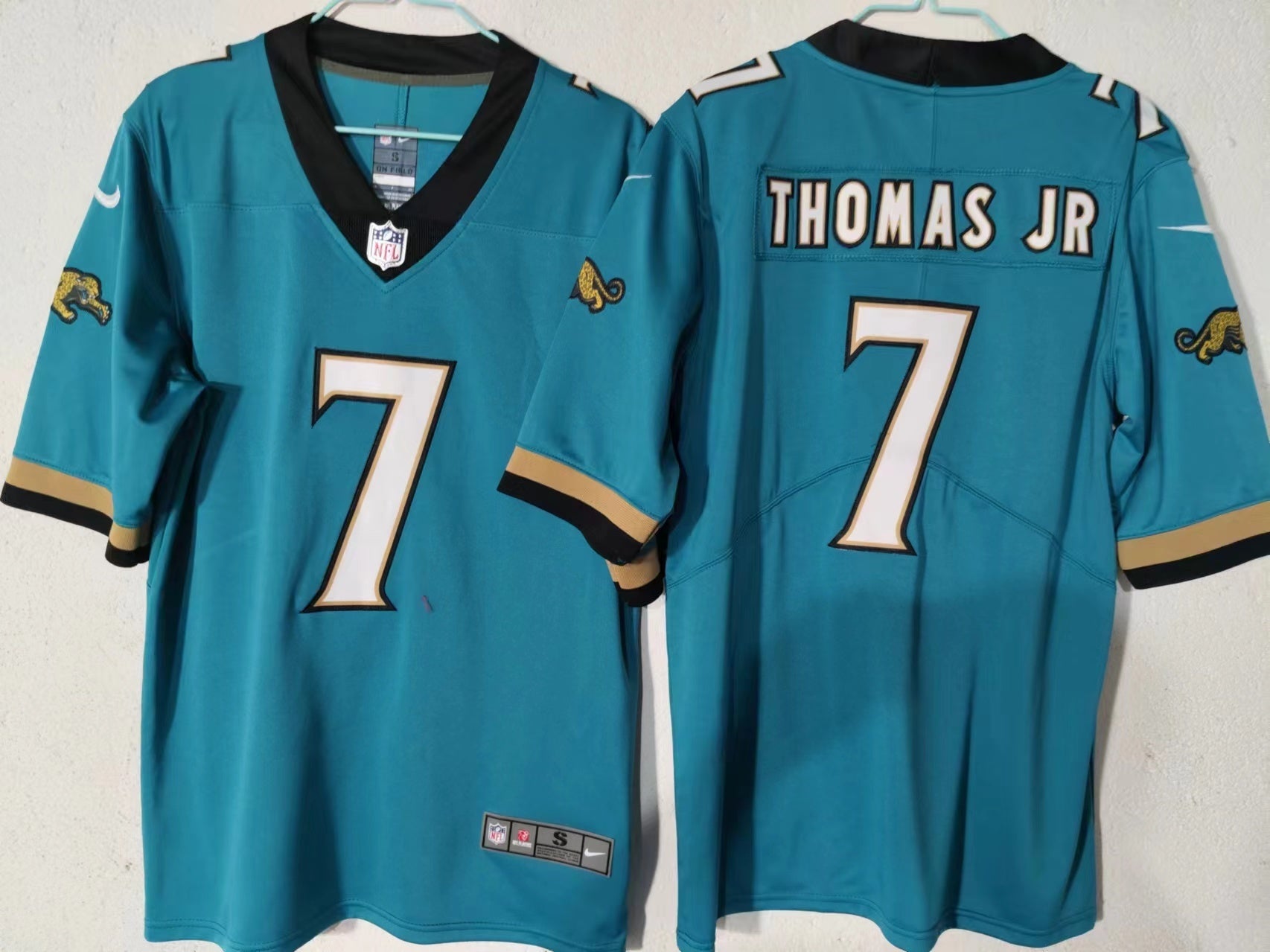 Men's Jacksonville Jaguars Brian Thomas Jr #7 Teal Alternate Game Jersey