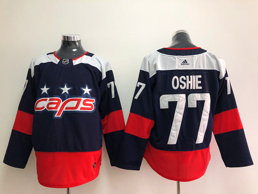 Men's Washington Capitals TJ Oshie #77 Navy Player Jersey1