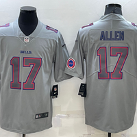 Men's Buffalo Bills Josh Allen #17 Gray Atmosphere Fashion Game Jersey1