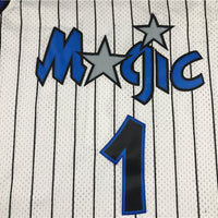 Men's Orlando Magic Penny Hardaway #1 White Hardwood Classics Swingman Jersey1