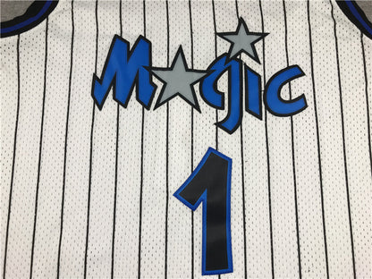 Men's Orlando Magic Penny Hardaway #1 White Hardwood Classics Swingman Jersey1