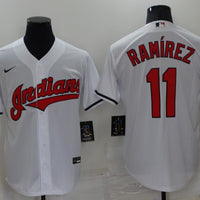 Men's Cleveland Guardians Jose Ramirez Nike White Replica Player Jersey1