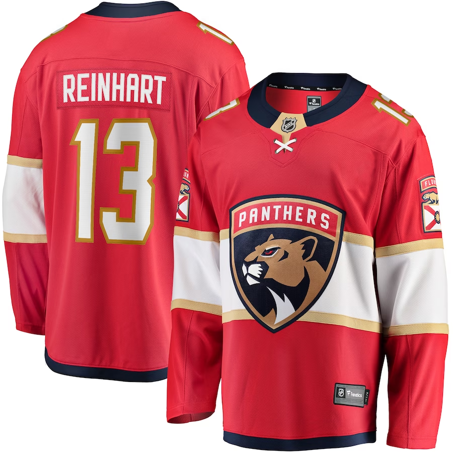 Men's Florida Panthers Sam Reinhart #13 Red Player Jersey1