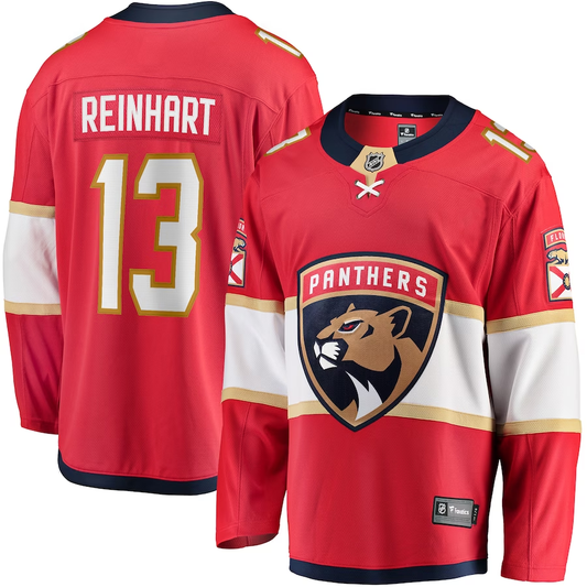 Men's Florida Panthers Sam Reinhart #13 Red Player Jersey1