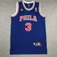 Men's Philadelphia 76ers Allen Iverson #3 Royal Swingman Jersey1