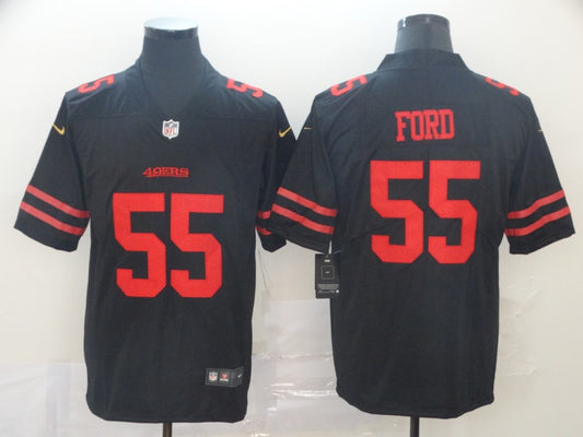 Men's San Francisco 49ers Dee Ford #55 Black Game Jersey1
