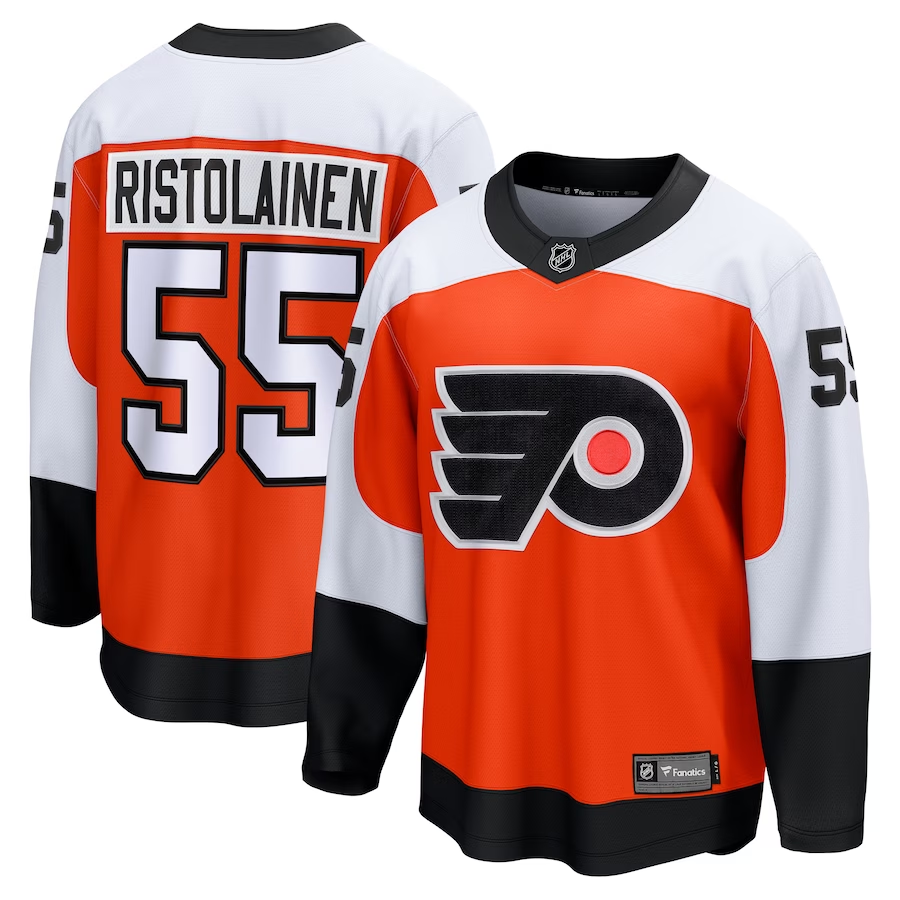 Men's Philadelphia Flyers Rasmus Ristolainen #55 Orange Player Jersey1