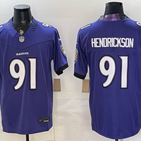Trey Hendrickson #91 Baltimore Ravens Purple Vapor F.U.S.E. Limited Jersey - JerseysFreak