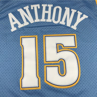 Men's Denver Nuggets Carmelo Anthony #15 NBA Blue Player Jersey1