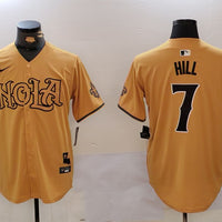 Men's New Orleans Saints Taysom Hill #7 Yellow Game Player Jersey1