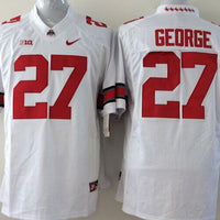 Men's Ohio State Buckeyes Eddie George #27 White Player Game Jersey