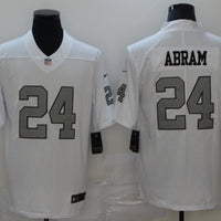 Men's Las Vegas Raiders Jonathan Abram #24 White Game Jersey1