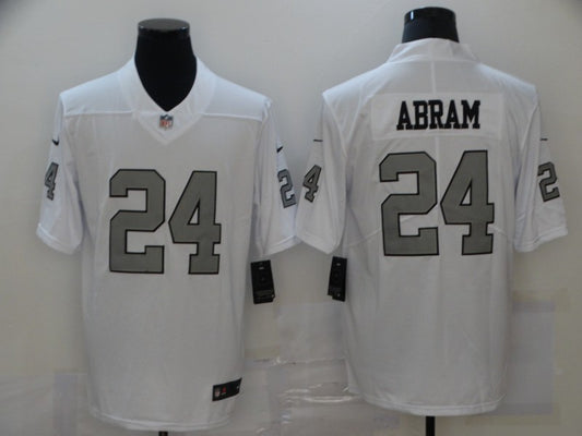 Men's Las Vegas Raiders Jonathan Abram #24 White Game Jersey1