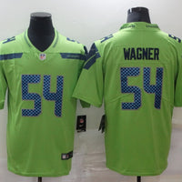 Men's Seattle Seahawks Bobby Wagner #54 Green Game Jersey