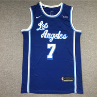 Men's Los Angeles Lakers Carmelo Anthony Blue Hardwood Classic Swingman Jersey1