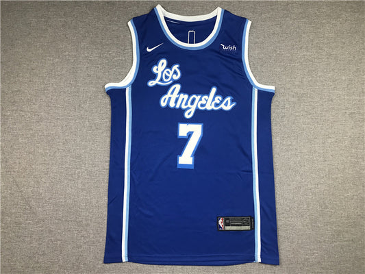 Men's Los Angeles Lakers Carmelo Anthony Blue Hardwood Classic Swingman Jersey1