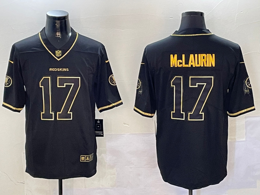 Men's Washington Commanders Terry McLaurin #17 Black Game Jersey1