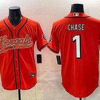 Men's Cincinnati Bengals Ja'Marr Chase #1 Orange Game Jersey