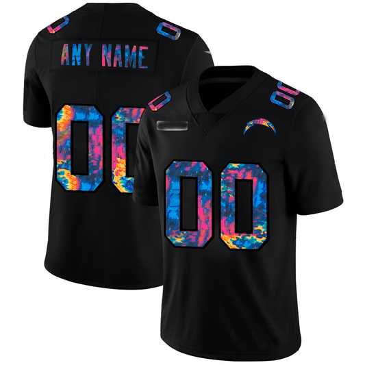 Custom1 Los Angeles Chargers Multi-Color Black 2020 Crucial Catch Vapor Untouchable Limited Jersey1 Stitched American Football Jerseys