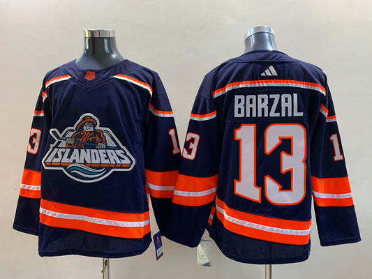 Men's New York Islanders Mathew Barzal #13 Royal Player Jersey1