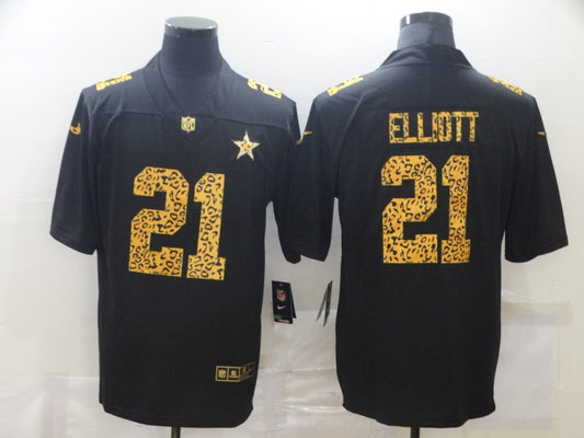 Men's Dallas Cowboys Ezekiel Elliott #21 Black Game Jersey1