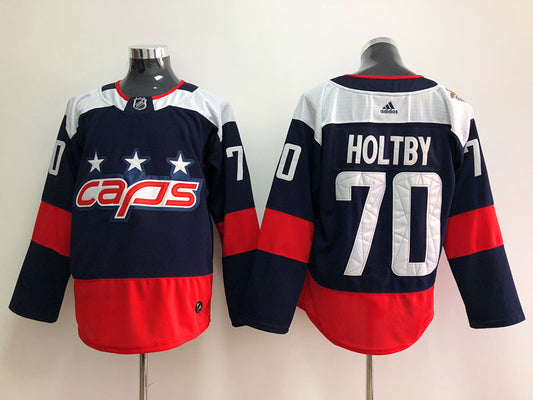 Men's Washington Capitals Braden Holtby #70 Navy Home Breakaway Player Jersey1