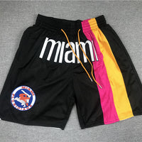 Men's Miami Heat Black 2005-06 Hardwood Classics Basketball Shorts1