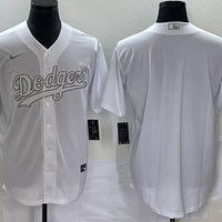 Men's Los Angeles Dodgers White Replica Blank Jersey1