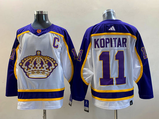 Men's Los Angeles Kings Anze Kopitar #11 White Breakaway Jersey1