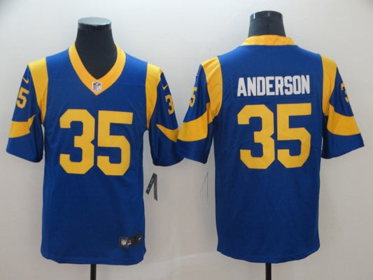 Men's Los Angeles Rams C.J. Anderson #35 Blue Game Jersey1