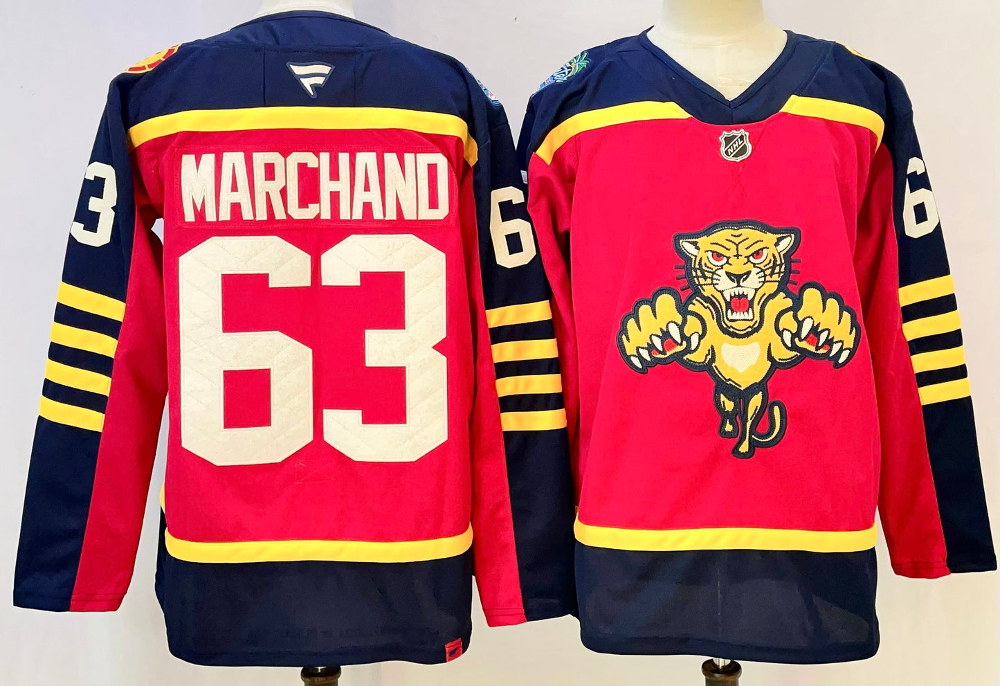 Men's Florida Panthers Brad Marchand #63 Fanatics Red Premium Player Jersey