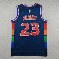 Men's Philadelphia 76ers LeBron James #23 Navy 2021/22 Swingman Jersey - City Edition