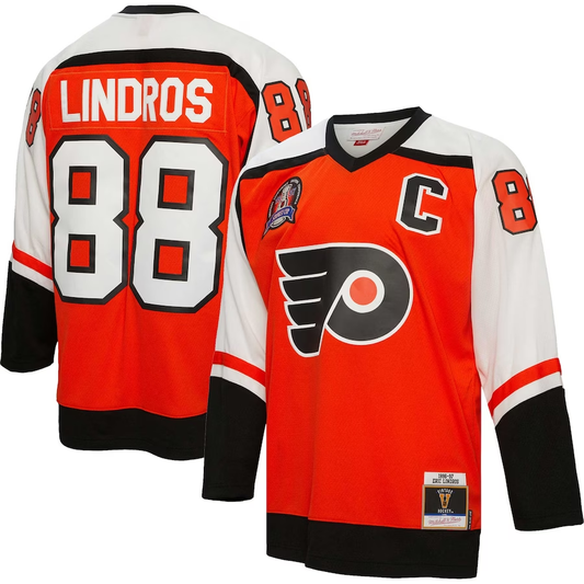 Men's Philadelphia Flyers Eric Lindros #88 Orange Replica Player Jersey1