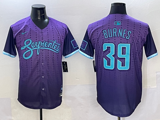 Men's Arizona Diamondbacks Corbin Burnes #39 Purple 2025 City Connect Limited Player Jersey