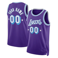 Men's Los Angeles Lakers Purple 2021/22 Swingman Custom Jersey1 - City Edition