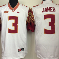 Men's Florida State Seminoles Derwin James #3 White Player Game Jersey