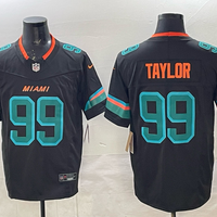 Men's Miami Dolphins Jason Taylor #99 Pitch Blue 2025 Rivalries Collection Limited Jersey
