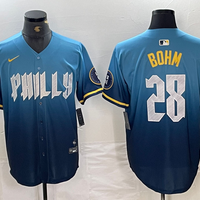 Men's Philadelphia Phillies Alec Bohm #28 Blue 2024 City Connect Limited Player Jersey1