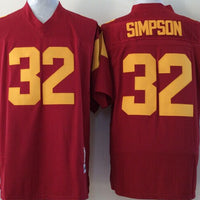 Men's USC Trojans O.J. Simpson #32 Cardinal Player Game Jersey