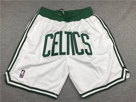 Boston Celtics White Basketball Shorts