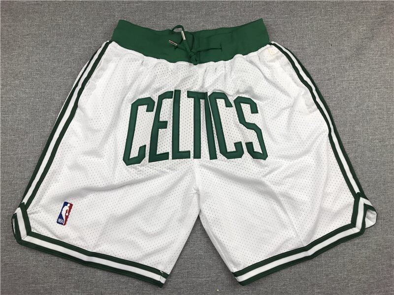 Boston Celtics White Basketball Shorts