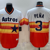 Men's Houston Astros Jeremy Pena #3 White Home Cooperstown Collection Team Jersey1
