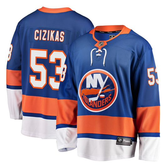 Men's New York Islanders Casey Cizikas #53 Royal Player Game Jersey1