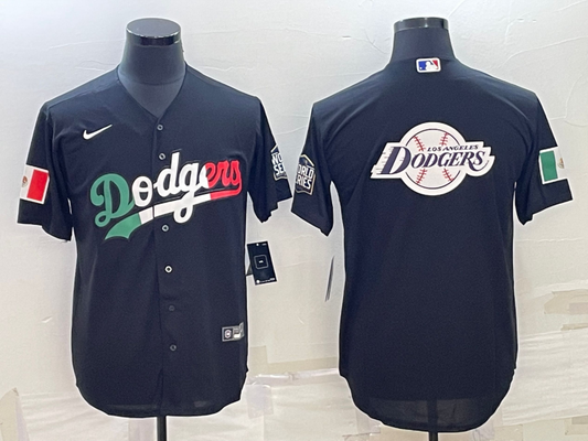 Men's Los Angeles Dodgers Black Alternate Replica Player Name Jersey1
