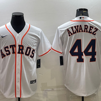 Men's Houston Astros Yordan Alvarez #44 White Home Replica Jersey1