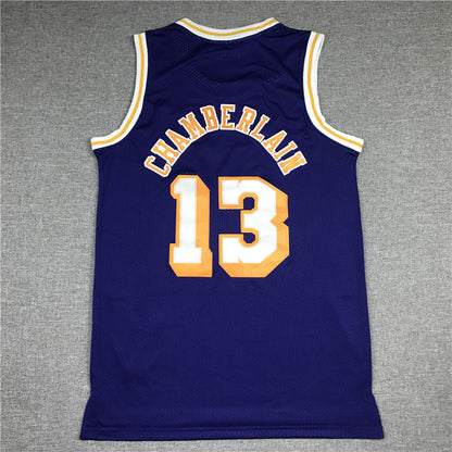 Men's Los Angeles Lakers Wilt Chamberlain #13 NBA Swingman Jersey1 - Retro Purple
